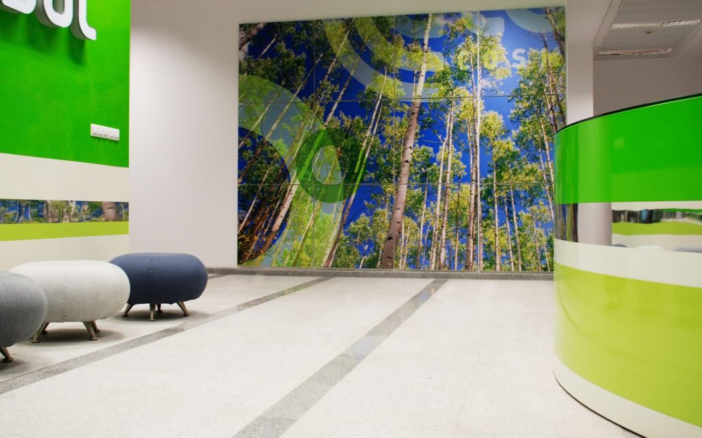 Globul HQ Reception — Reception area of the Globul headquarters in Sofia
