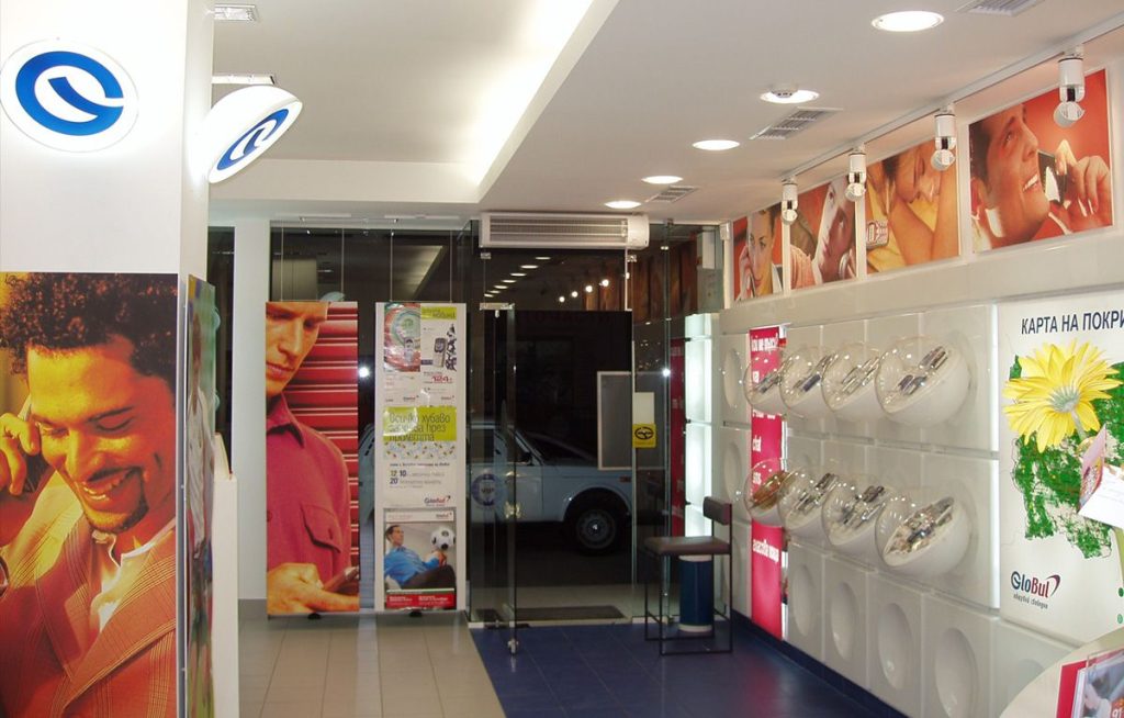 Globul Shops — Retail interiors for Globul mobile operator shops in Bulgaria